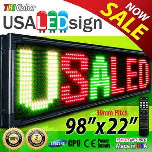    30MM TRI COLOR OUTDOOR PROGRAMMABLE SCROLLING MESSAGE BOARD  
