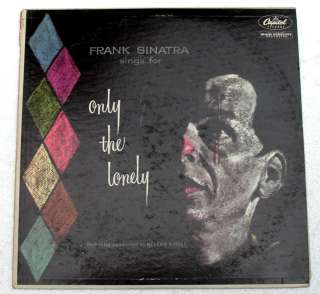 FRANK SINATRA ONLY THE LONELY 1958 LP RECORD CAPITAL RECORDS  