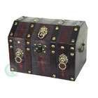 Quickway Imports Antique Pirate Treasure Chest in Old Pirate Wooden 