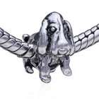   Silver Tone Antique Finished Dog   Pandora Charm & Bracelet Compatible