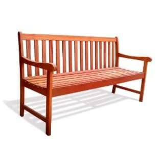 Vifah 62 Inches Outdoor Wooden Bench 