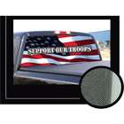   SUPPORT OUR TROOPS 22 x 65   Rear Window Graphic flag truck suv