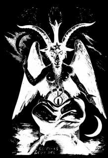 Baphomet Goat of Mendes Ladies Girlie T Shirt Black Metal 666 Satanic 