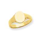Jewelry Adviser 14k High Polished Oval Baby Signet Ring