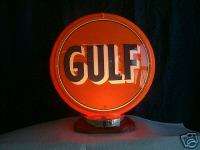 gas pump globe GULF reproduction glass faces  