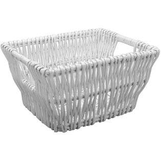 DDI Medium Wicker Basket White   644805 