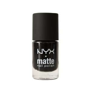  NYX Cosmetics Matte Nail Lacquer Polish MNP13 Matte Black Beauty