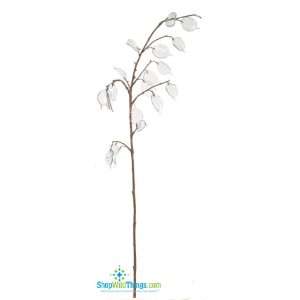  Silver Dollar Floral Spray with CLEAR Beads 36 Tall 