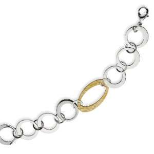   Stainless Steel Gold IP Plated Circles Link Bracelet: Chisel: Jewelry