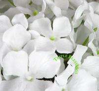 21 BEAUTIFUL HYDRANGEA SILK WEDDING BOUQUET BUSH WHITE 032  