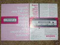 Bogen Model DB250 75 W Stereo Receiver Sales Brochure  