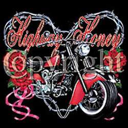 Womens Fitted Tanks/Tops Lady Biker Highway Honey  
