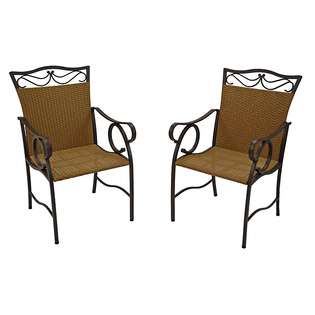 Overstock Valencia Resin Wicker/ Steel Frame Chairs (Set of 2) at 