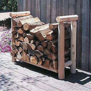Firewood Rack Log, 3  Cedar Looks Outdoor Living Firepits & Patio 