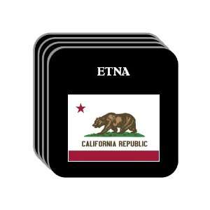 US State Flag   ETNA, California (CA) Set of 4 Mini Mousepad Coasters