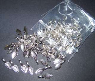 Lot 100 Pendant Bails Flat Silver Glue Pad Finding NEW Jewelry Making 