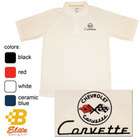 brickels c1 corvette embroidered mens performance polo shirt classic 