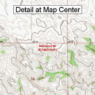   Quadrangle Map   Mandaree NE, North Dakota (Folded/Waterproof