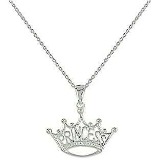 Sterling Silver Princess Tiara Crown Pendant  Disney Jewelry Sterling 