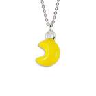 VistaBella Solid .925 Sterling Silver Yellow Moon Jewelry Pendant