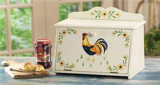 Rooster Sunflower Bread Box  