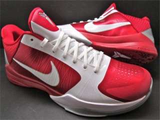 Nike Zoom Kobe V TB 407710 600 Varsity Red White Silver  