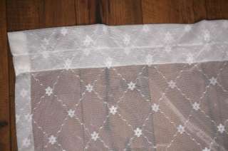 Vintage IVORY LACE CURTAIN SHEER PANELS 81x74 and 81x116  