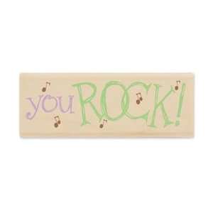   Verses Mounted Rubber Stamp 1X3   You Rock You Rock