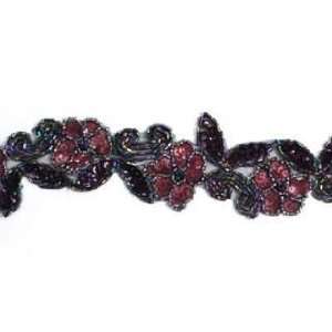  Beaded Sequin Floral Trim By Shine Trim Arts, Crafts 