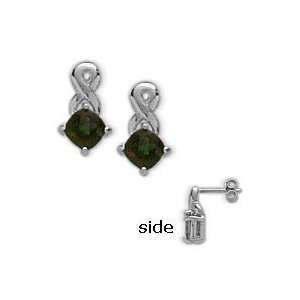  Genuine Sterling Silver Mystic Topaz Earrings: Jewelry