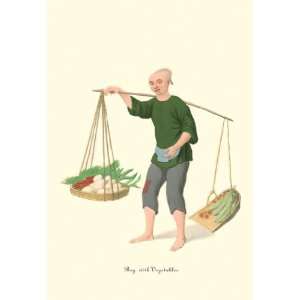  Boy with Vegetables 12x18 Giclee on canvas