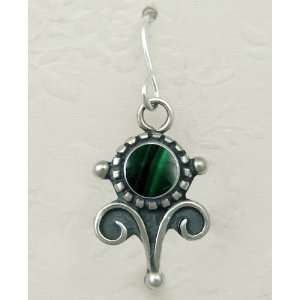   Pair of Baroque Inspired Earrings Featuring Malachite Jewelry