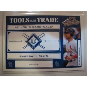   Pujols Cardinals Tools of the Trade Serial #d Insert BV $6 Sports