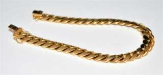 Mens Gold Bracelet Solid Gold 10K Curb Cuban Link 53.8g  