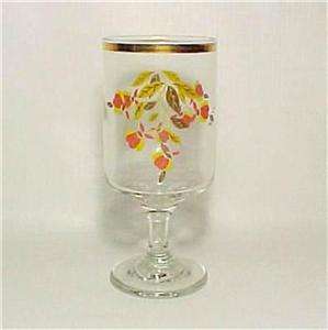 1992 Autumn Leaf 11 oz Water Goblet Jewel T Tea Libbey  