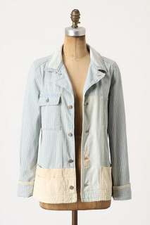 Holding Horses Pinstriped Patchwork Jacket   Anthropologie