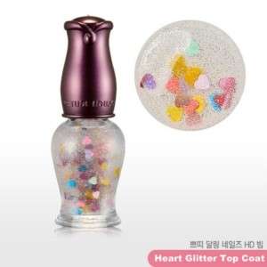 ETUDE]Nail Polish Glitter/Shimmer #Heart Top Coat 7ml  