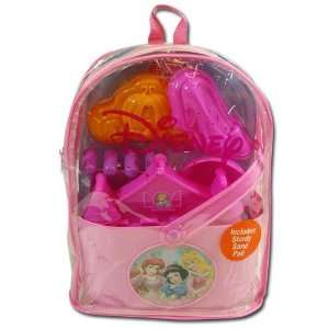 Disney Princess Beach Toys W/ Sand Pail in a Clear Backpack : Toys 