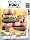   Patio Cushions & Pillows Summer Home Outdoor Sewing Pattern 4124 NEW