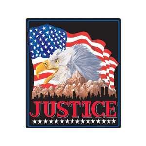  Justice American Eagle Flag Tin Sign: Home & Kitchen
