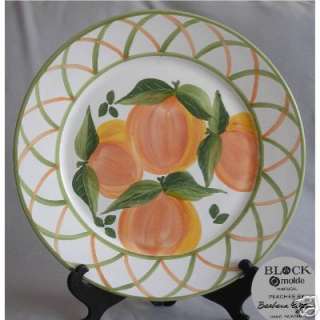 Chop Plate Round Serving Platter Block Peaches Portugal  
