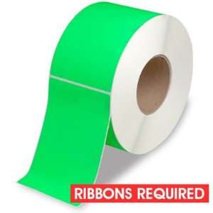   Fluorescent Green Industrial Thermal Transfer Labels: Office Products