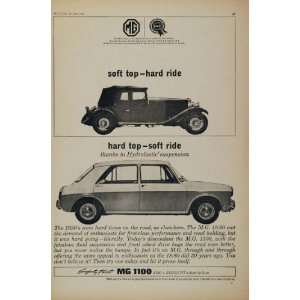  1964 Ad Vintage MG 1100 Sports Sedan 18/80 British Car 