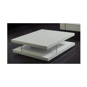    8916 Armani Xavira White Lacquer Coffee Table: Home & Kitchen