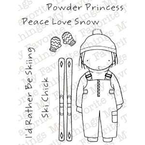 : My Favorite Things Pure Innocence Clear Stamps 3X4 Sheet Ski Girl 