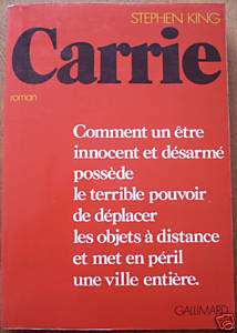 Stephen King/ CARRIE (Gallimards 1st French Edition)  