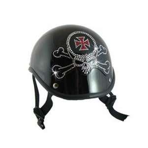    Skull Red Cross Rhinestone Helmet Patch: Arts, Crafts & Sewing