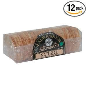 Falwasser Natural Crispbread, 4.6 Ounce Boxes (Pack of 12)  