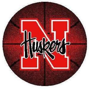  Nebraska Huskers Basketball Rug 4 Round