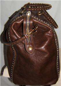 PRADA Designer Brown Leather Tote Shoulder Handbag  